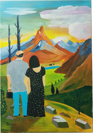 NOI ... AL TRAMONTO (100X70)